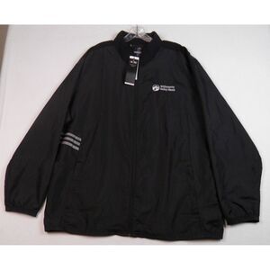 Adidas Golf Full‎ Zip Lightweight Vented Windbreaker NWT Men Black 2XL